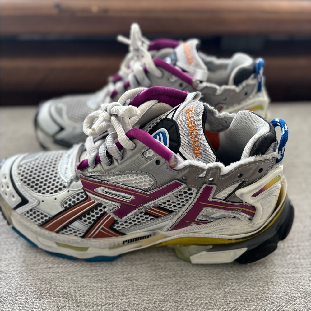 Balenciaga Track 2 Multicolor – Silver / Purple – Size 40 – Great Condition